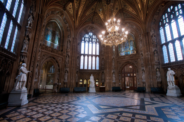 House of Lords & House of Commons Lobby. The Parliament. London. UK